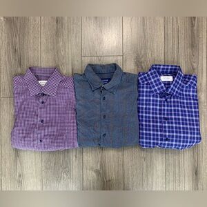 Eton Bundle of 3 Contemporary Button Down Size 16,‎ 16.5, 17